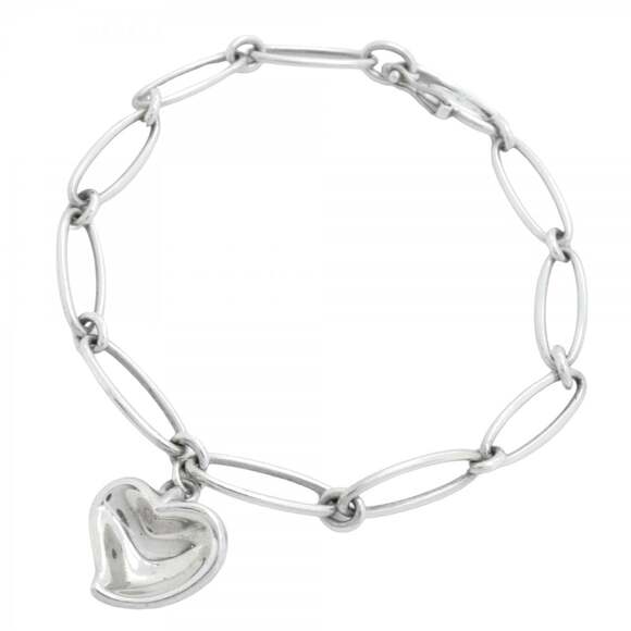 Tiffany Full Heart Bracelet Silver 925 Women's
